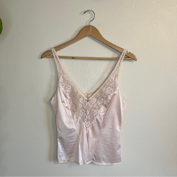 Vintage Light Pink Satin Camisole. - Picture 2 of 6